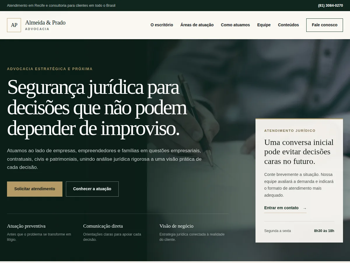 Almeida & Prado Advocacia | Direito Empresarial, Civil e Patrimonial